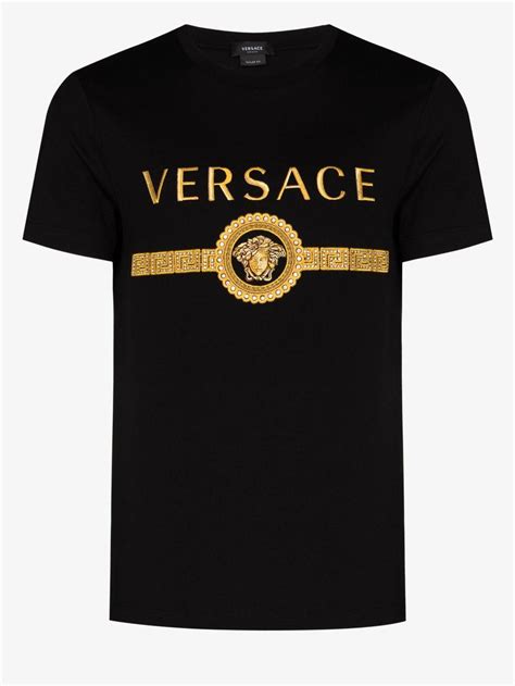 versace tshirt mens black